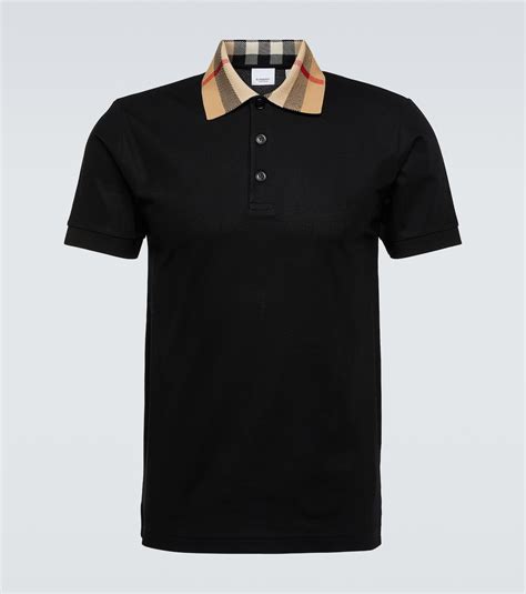 burberry 2 button polo logo|BURBERRY Checked Cotton.